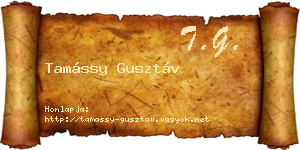 Tamássy Gusztáv névjegykártya